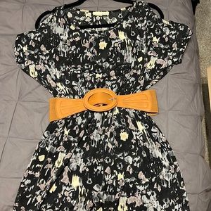 Lush Floral Dress with Brown BP Belt, Women’s S